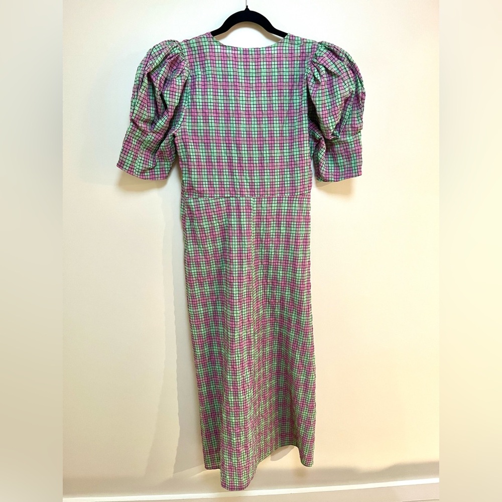 ZARA seersucker midi dress size Large - Picture 10 of 10